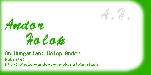 andor holop business card